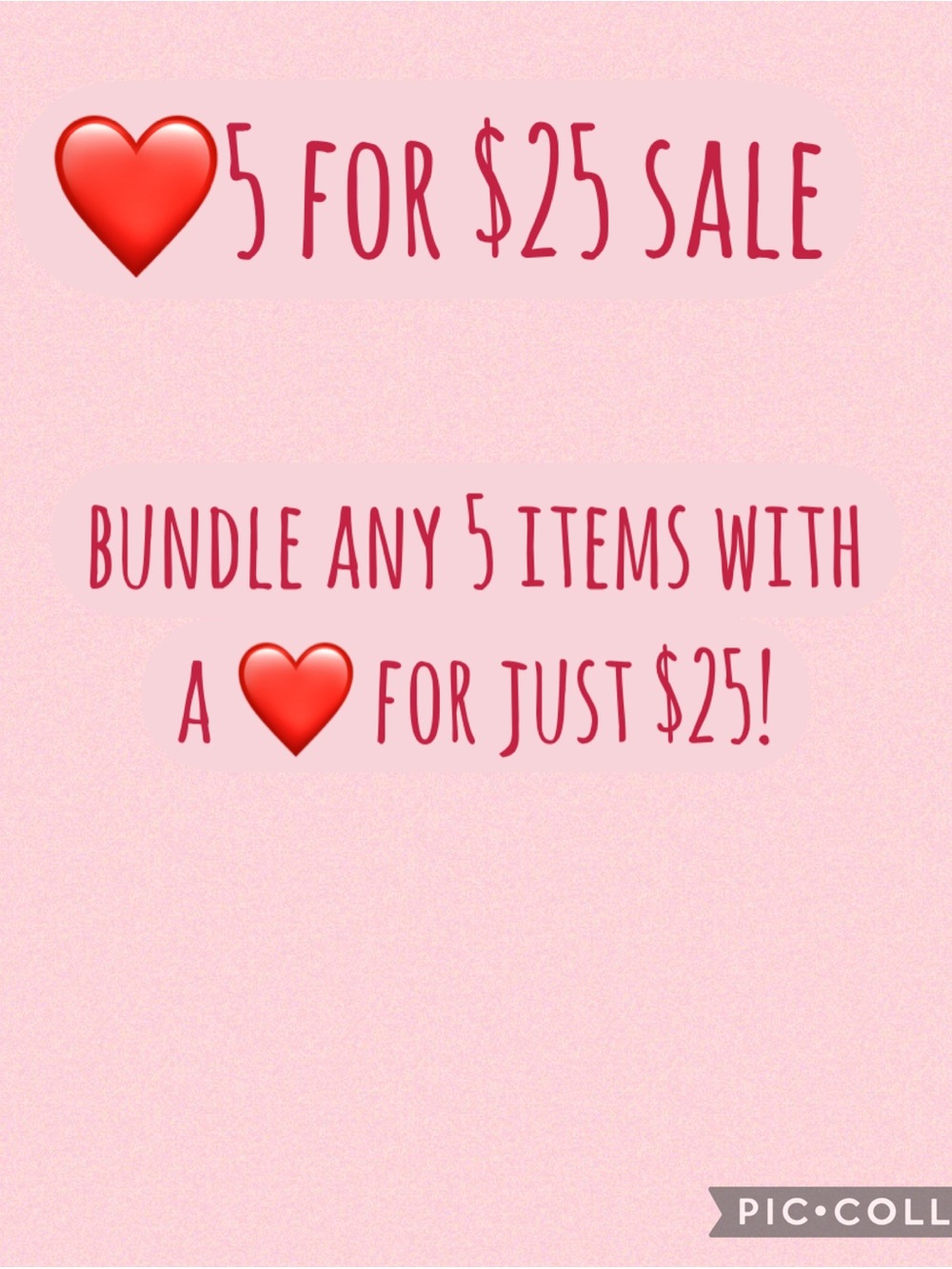❤️5 for $25!